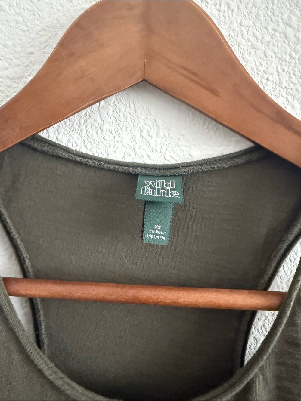 Olive Green Racerback Tank Top - Picture 3 of 4